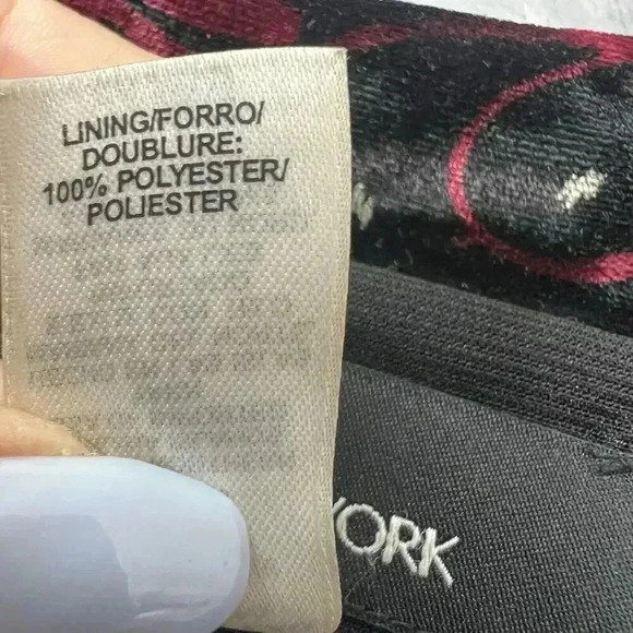 Jones New‎ York Velvet Women XL WhimsiGoth Faux Wrap Floral Beaded Witchy Blouse - Picture 7 of 12